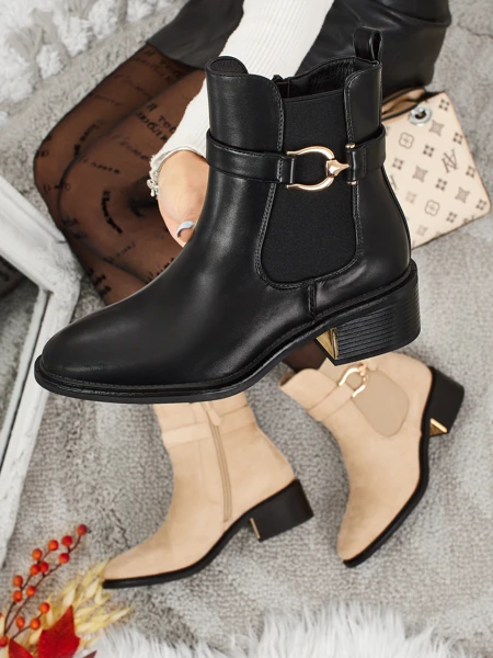 Botki damskie eko skórzane Calivra