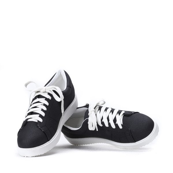 Grafitowe, matowe tenisówki Sport- Obuwie