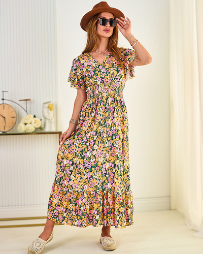 Royalfashion Dámske kvetinové midi šaty