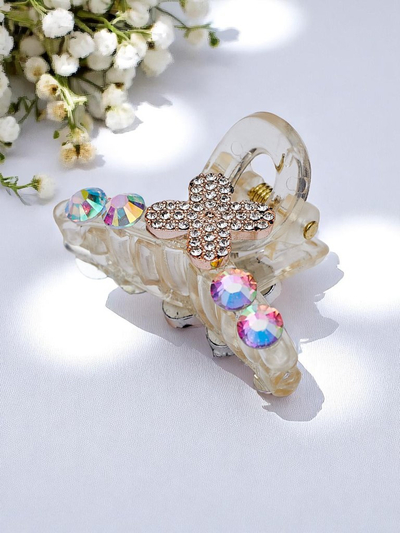 Royalfashion Sponka do vlasov s kryštálikmi Crystal Charm