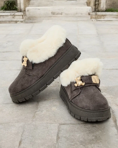 Royalfashion Dámske krátke čižmy a'la snow boots Dobis