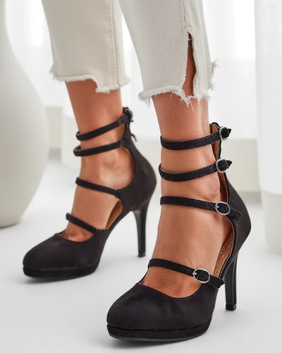 Royalfashion dámske stiletto podpätky so pásikmi Celose