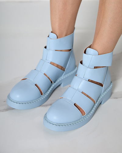 Modré dámske čižmy s výrezmi od Berofeli - Footwear