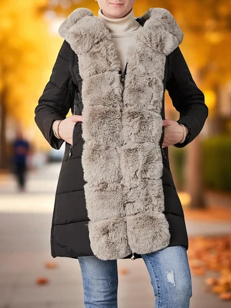 Royalfashion Dámska bunda s odnímateľnými rukávmi