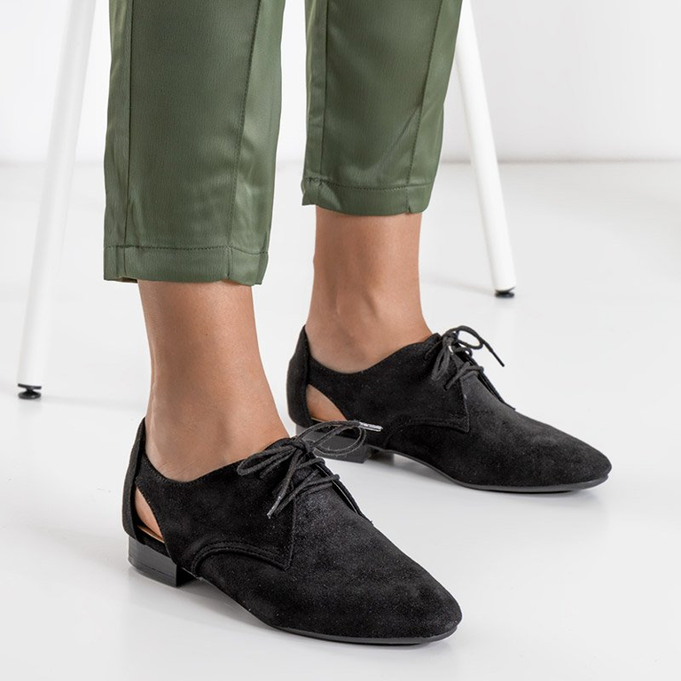 Čierne dámske topánky s výrezmi Fairy - Obuv