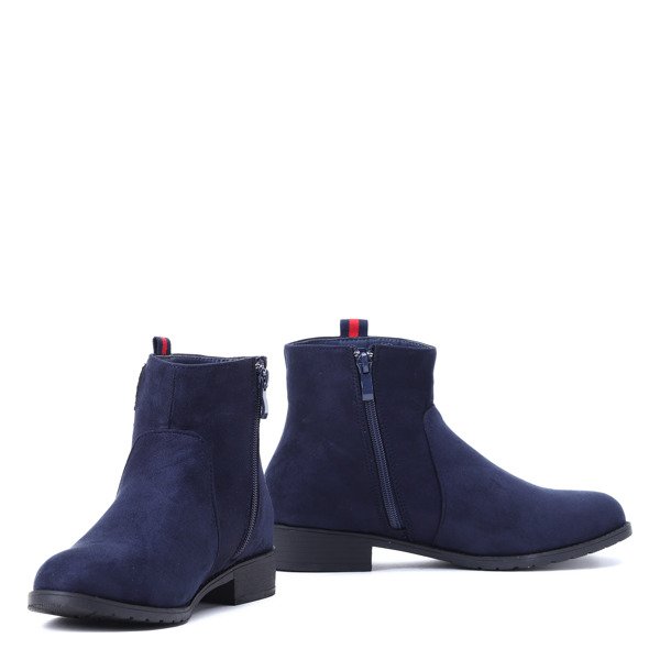 Granatowe sztyblety Ajda- Obuwie