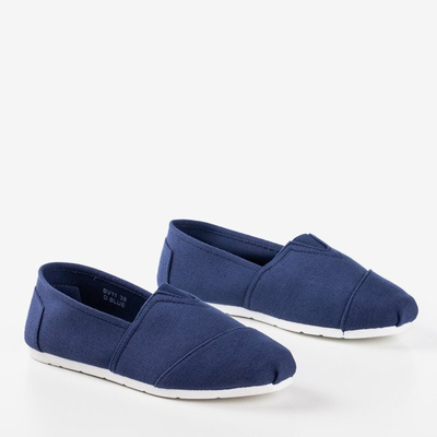 Navy blue dámske nazúvacie tenisky Slavarina - Obuv