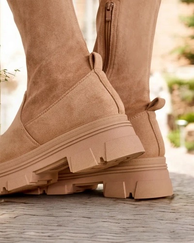 Royalfashion Dámske Nízke Čižmy po Koleno Aniaf