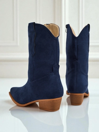 Ženski kavbojski škornji iz eko semiša SpireHush