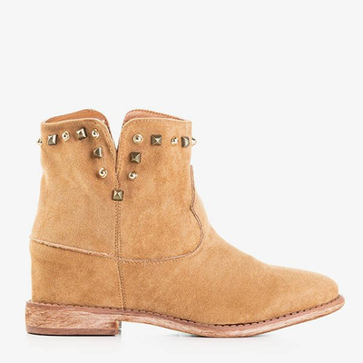 Hnedé topánky s zakrytým klinom Bruneo - Obuv