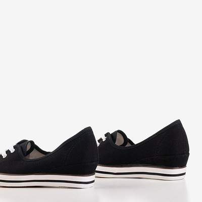 Černé boty a'la tenisky na klínku Anplus - Footwear 1