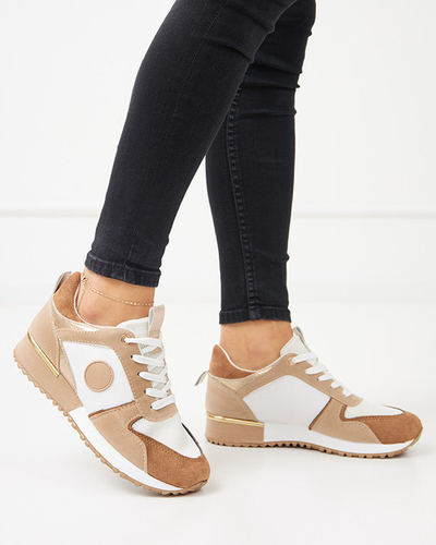 Dámska béžová a hnedá športová obuv s trblietkami Tenetika - Obuv