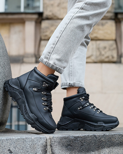 Čierne čižmy z ekokože od Rueq- Footwear