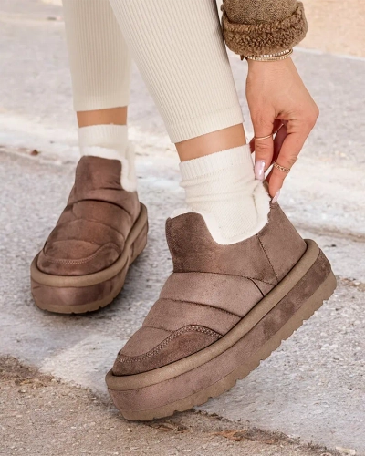 Royalfashion Dámske krátke čižmy Zoeno a'la snow boots