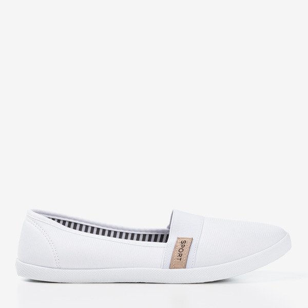 OUTLET Biele nazúvacie tenisky Spoulia - Obuv