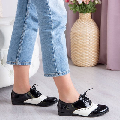 Černo bílé boty v retro stylu Chaplin - Obuv 1