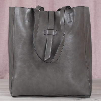 Šedá veľká kabelka cez rameno pre ženy - Kabelky