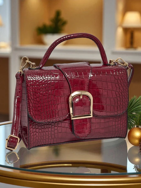 Lakirana Majhna ženska torbica iz eko usnja Orlina