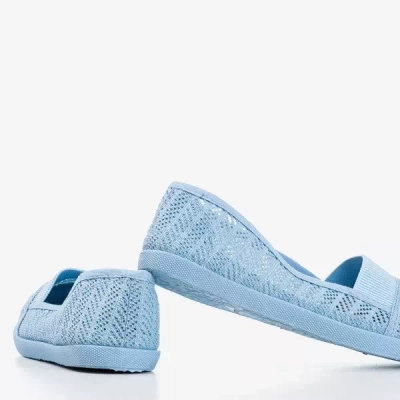 OUTLET Modré dámske prelamované slip - on Heyan - Obuv