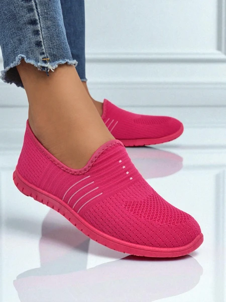 Ženski mokasini Perseida udobno oranžno blago za pomlad in poletje