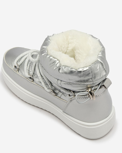 Royalfashion Detské slip-on topánky a'la snow boots in silver Asifa
