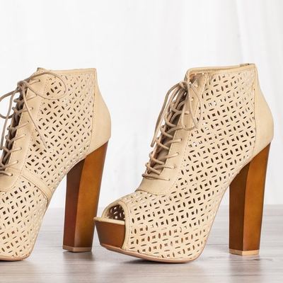 Béžové topánky na stĺpiku Ritta - Obuv