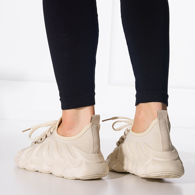 Dámska športová obuv béžovej farby s unikátnou podrážkou Octapiso - Obuv