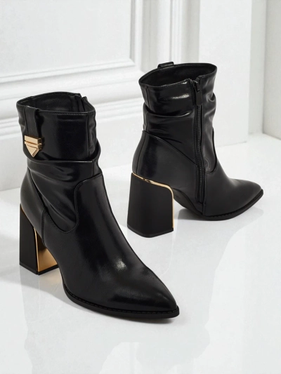 Ženski gležnarji iz eko usnja s peto AshenPurl