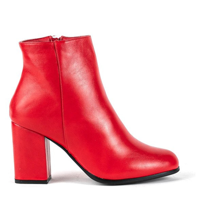 Červené čižmy na vyššom stĺpiku Pekan - Obuv