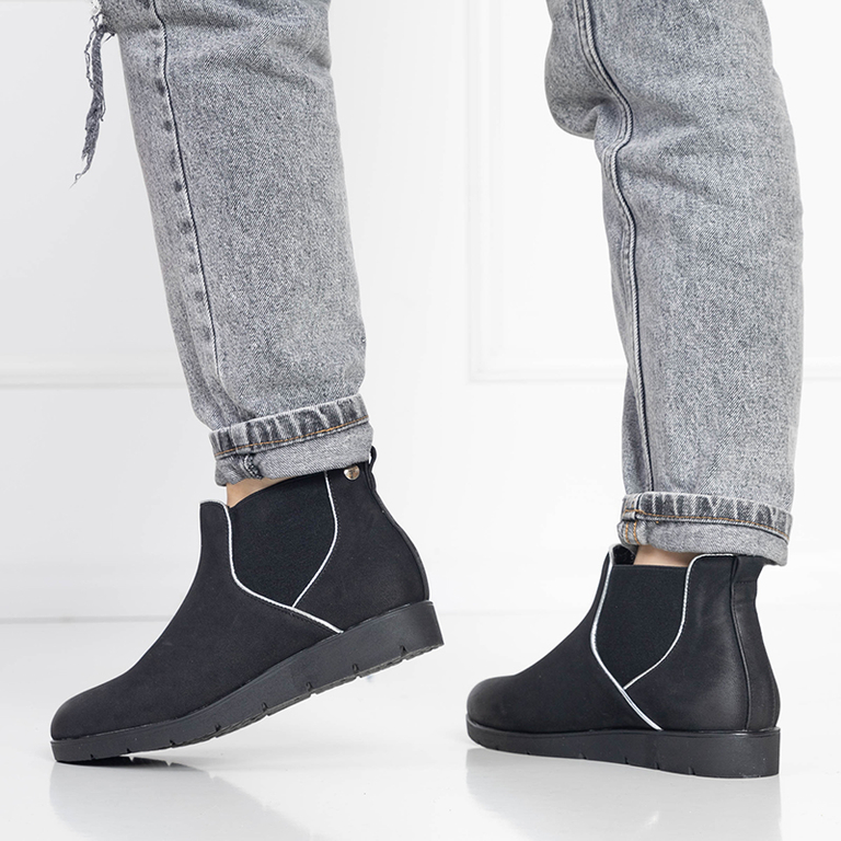 OUTLET Elegantné dámske čižmy čierne Zulla- Obuv