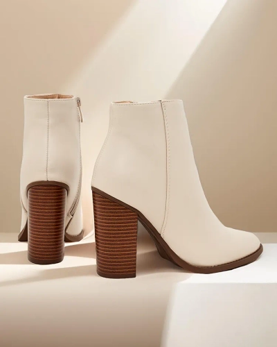 Royalfashion Dámske kotníkové čižmy na pätke na ihle Toemi