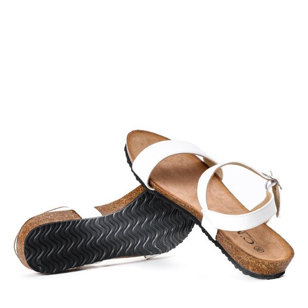 Bílé klasické sandály Nita - Obuv 1