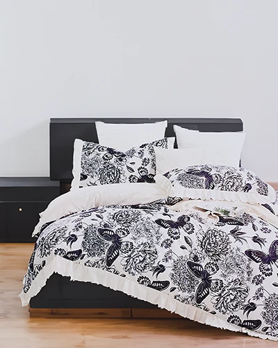 Royalfashion Pestrinová bielizeň s volánikom 160x200 súprava 3 kusy