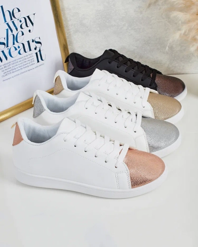 Ženske superge Calista Nero – črni usnjeni nizki čevlji za pomlad