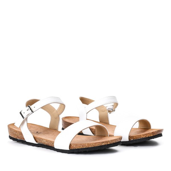 Bílé klasické sandály Nita - Obuv 1