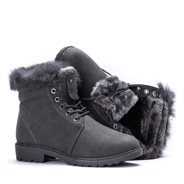 Ocieplane trapery w kolorze ciemnoszarym Alayna - Obuwie