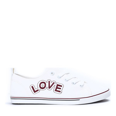 Biało-czerwone tenisówki Amy - Obuwie