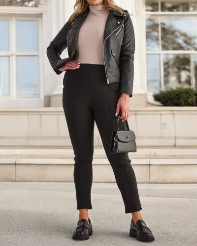 Royalfashion Zateplené dámske tregínsy PLUS SIZE