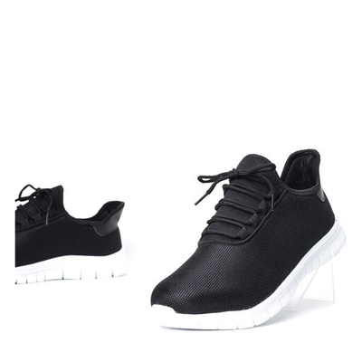 Czarno-białe, sportowe męskie buty Sebian - Obuwie