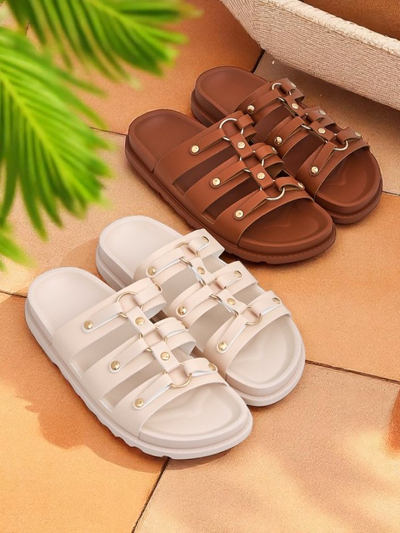 Royalfashion Ženski natikači s ploskim podplatom Aurelia Roma