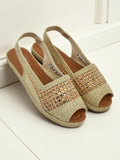 Dámske espadrilky na sandále s kamienkami Belle Sparkle