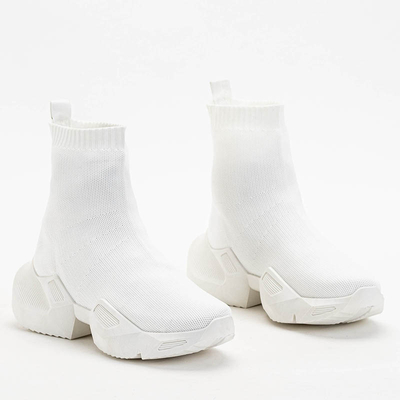 Biele dámske vysoké tenisky Gohi - obuv