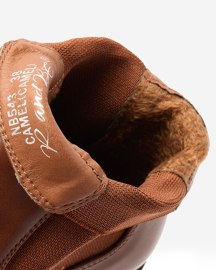 Royalfashion Čierne dámske čižmy a'la sztyblety s ozdobami Ederte