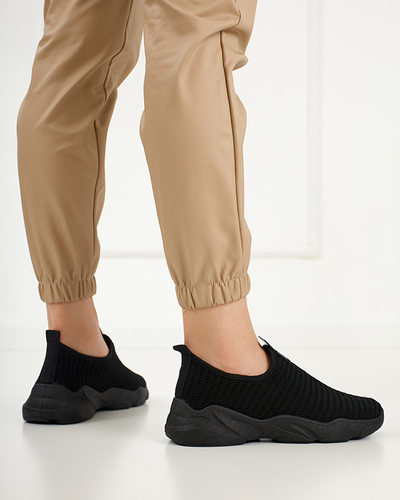 Čierne dámske nazúvacie športové topánky Rulinso - Obuv