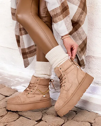 Royalfashion Dámske šnurovacie čižmy Woruces