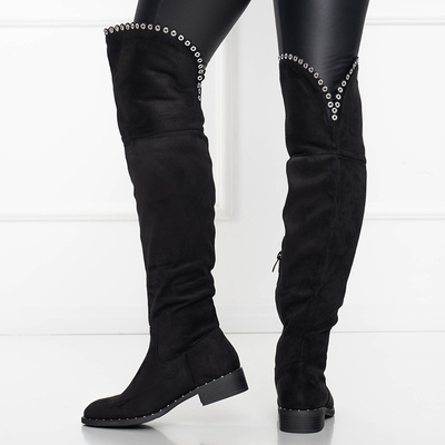 Čierne dámske čižmy pod kolená značky Karismi - Shoes