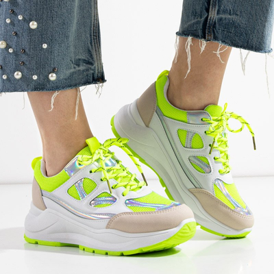 Zelená a biela dámska športová obuv Mendrion - obuv