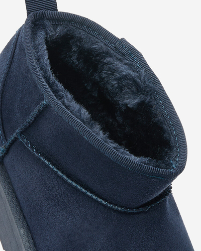 Royalfashion Navy blue krátke dámske čižmy a'la snow boots Teritsi