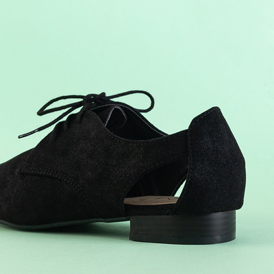 Čierne dámske topánky s výrezmi Fairy - Obuv