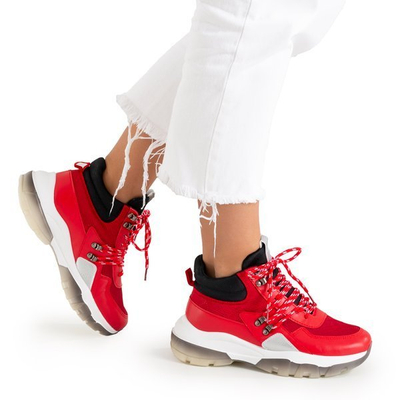 Kirston Red High Top Trainers - Obuv